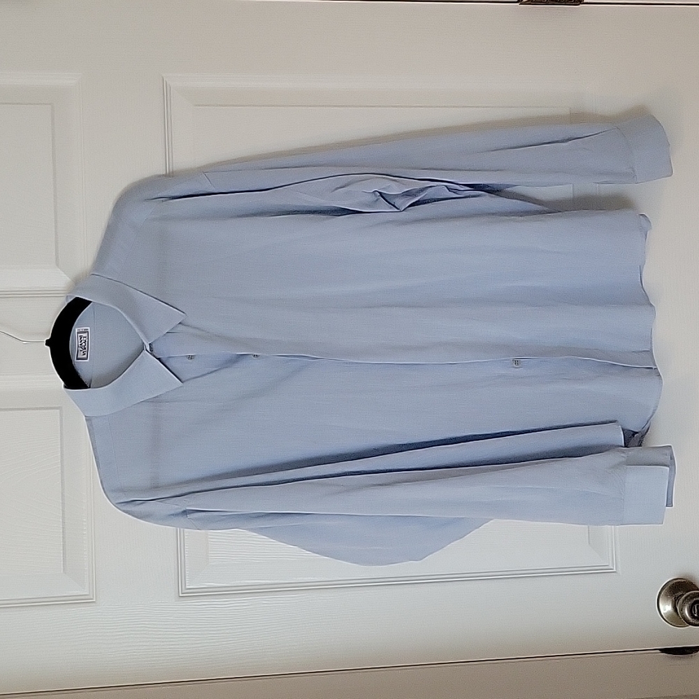 Gianni Versace light blue hidden button long sleeve shirt